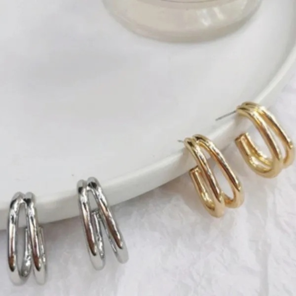 Double Trouble Hoop • Gold